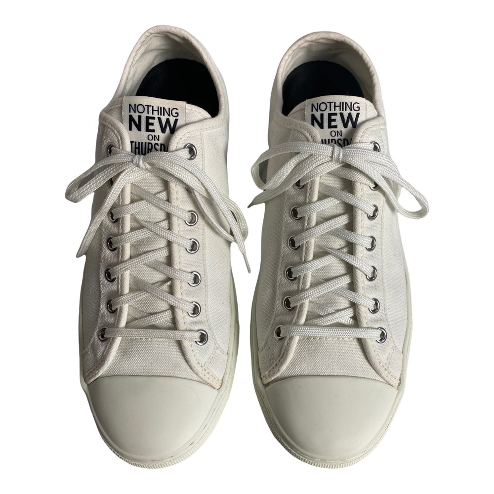 Nothing New Low Top White Sneakers Size 8.5W 100% Recycled Materials